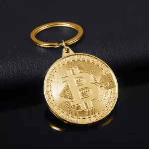2023 Newest Bitcoin Keychain Music Band Keyring Pendant Women and Men Jewelry Collection Gift