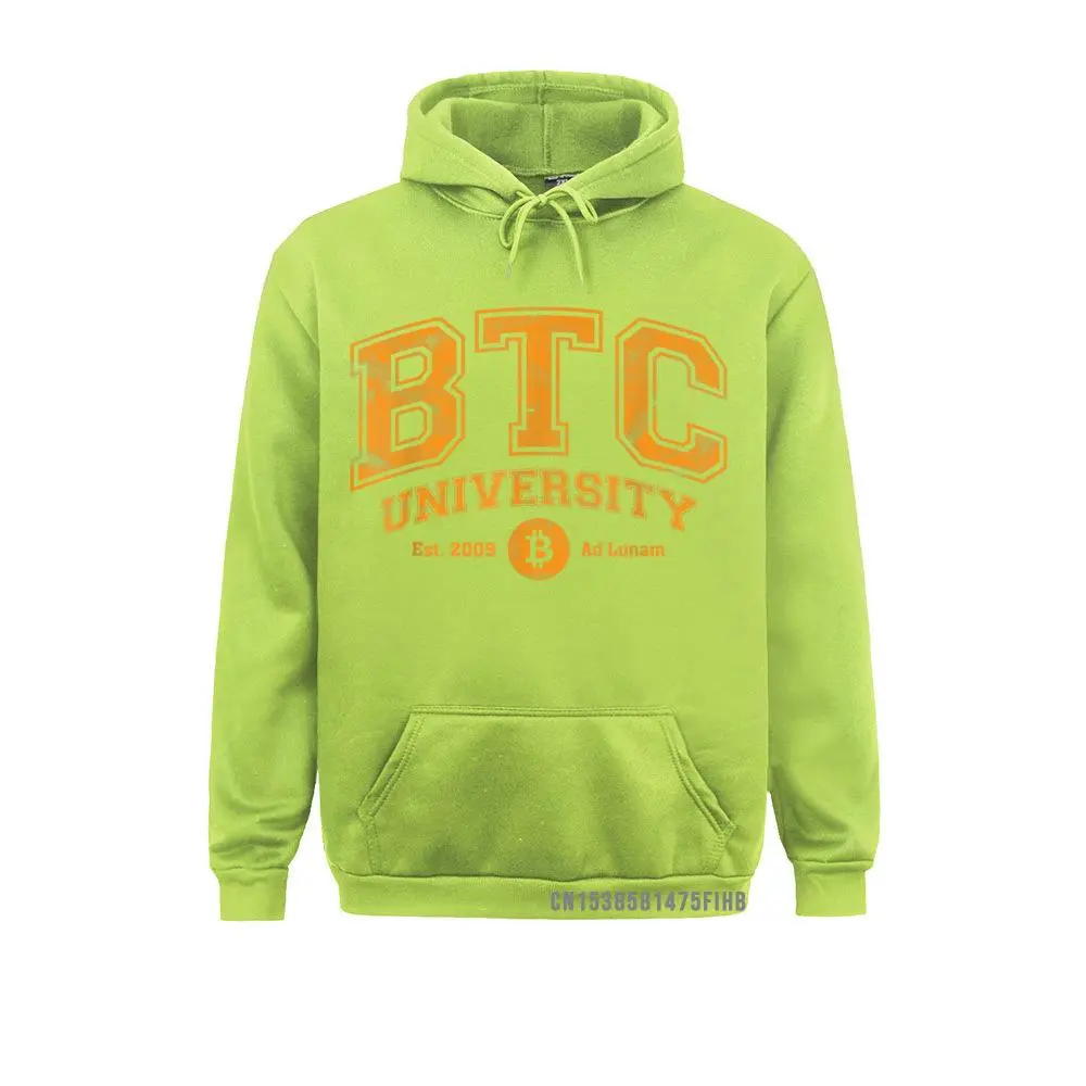 BTC University To The Moon Funny Distressed Bitcoin College Hoodie Sweatshirts Mother Day Hoodies Graphic Comics Custom Mens