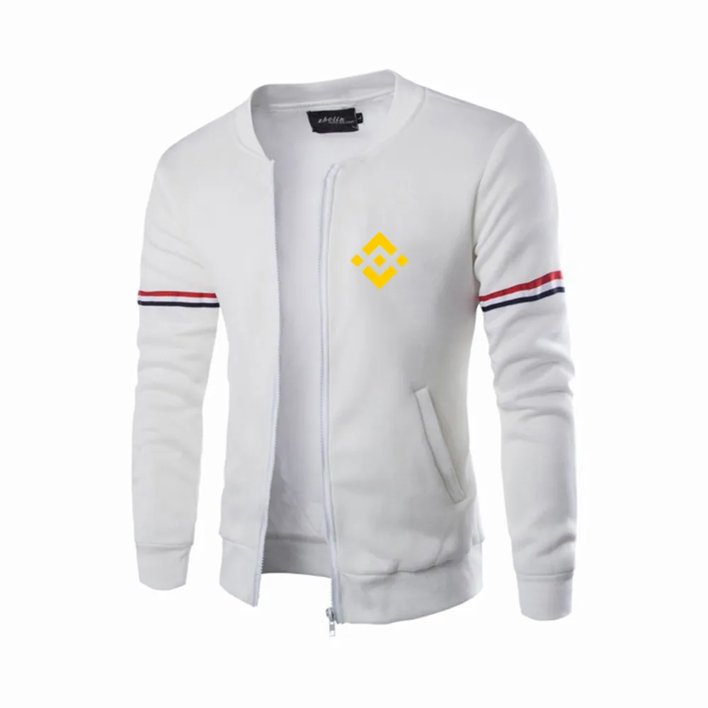 Binance Crypto 2022 Men's New High Quality Long Sleeves Coats Round Neck Fight Jackets Fashionable Casual Streetwear Top Clothes