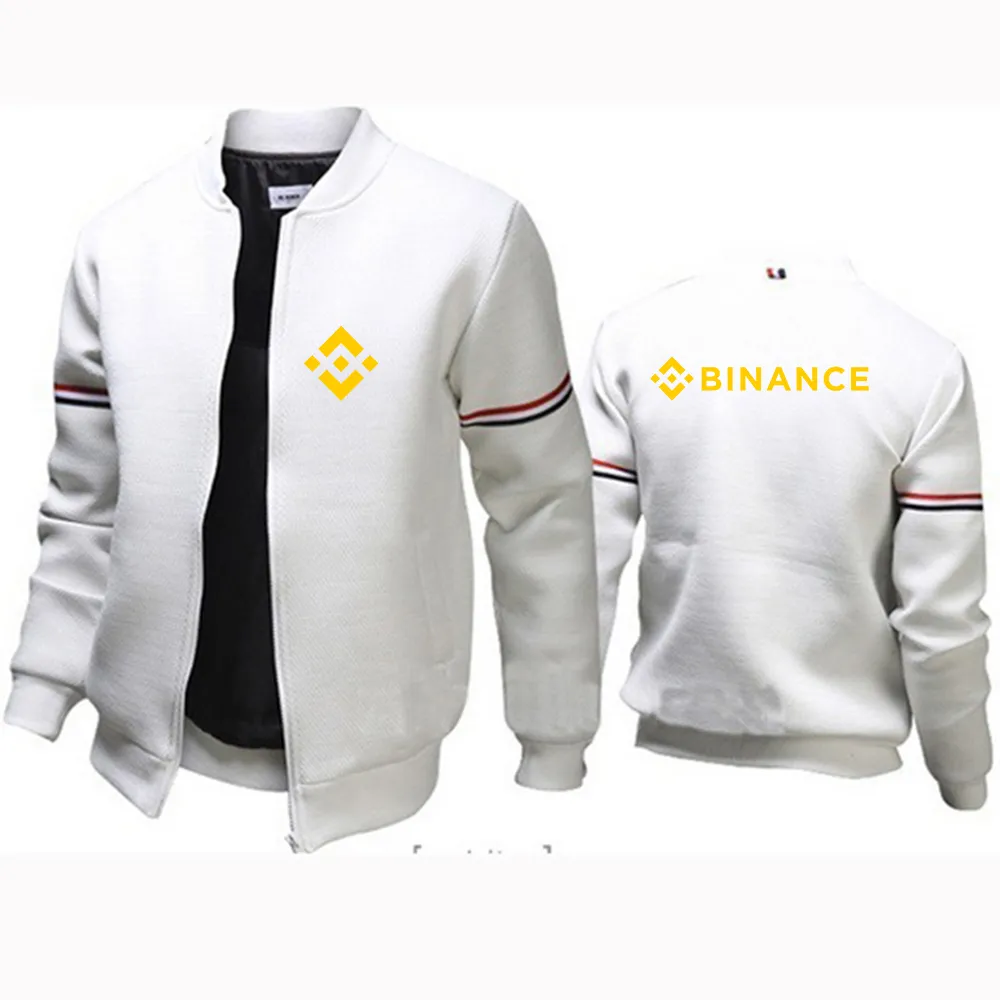 Binance Crypto 2022 Men's New High Quality Long Sleeves Coats Round Neck Fight Jackets Fashionable Casual Streetwear Top Clothes