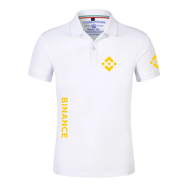 Binance Crypto 2022 Men's New Summer Hot Print Polos Shirts Casual Harajuku Cotton Comfortable Shorts Sleeves High Quantity Tops