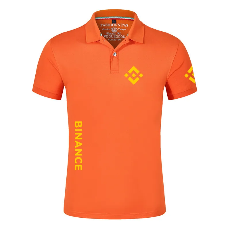 Binance Crypto 2022 Men's New Summer Hot Print Polos Shirts Casual Harajuku Cotton Comfortable Shorts Sleeves High Quantity Tops