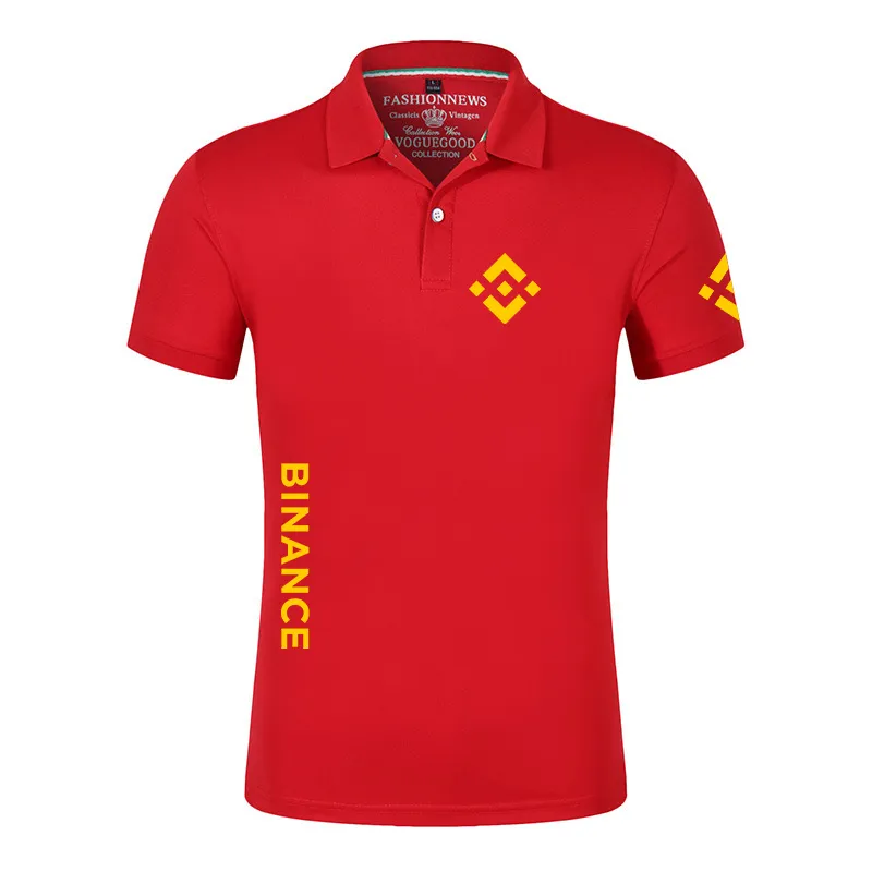 Binance Crypto 2022 Men's New Summer Hot Print Polos Shirts Casual Harajuku Cotton Comfortable Shorts Sleeves High Quantity Tops