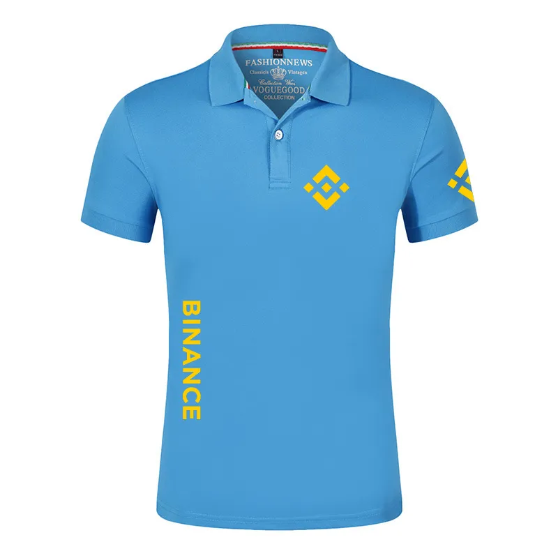 Binance Crypto 2022 Men's New Summer Hot Print Polos Shirts Casual Harajuku Cotton Comfortable Shorts Sleeves High Quantity Tops
