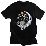 Bitcoin Crypto BTC To The Moon T Shirt Men 100% Cotton T-shirt Streetwear Tshirt Short Sleeve Astronaut Cryptocurrency Tees Tops