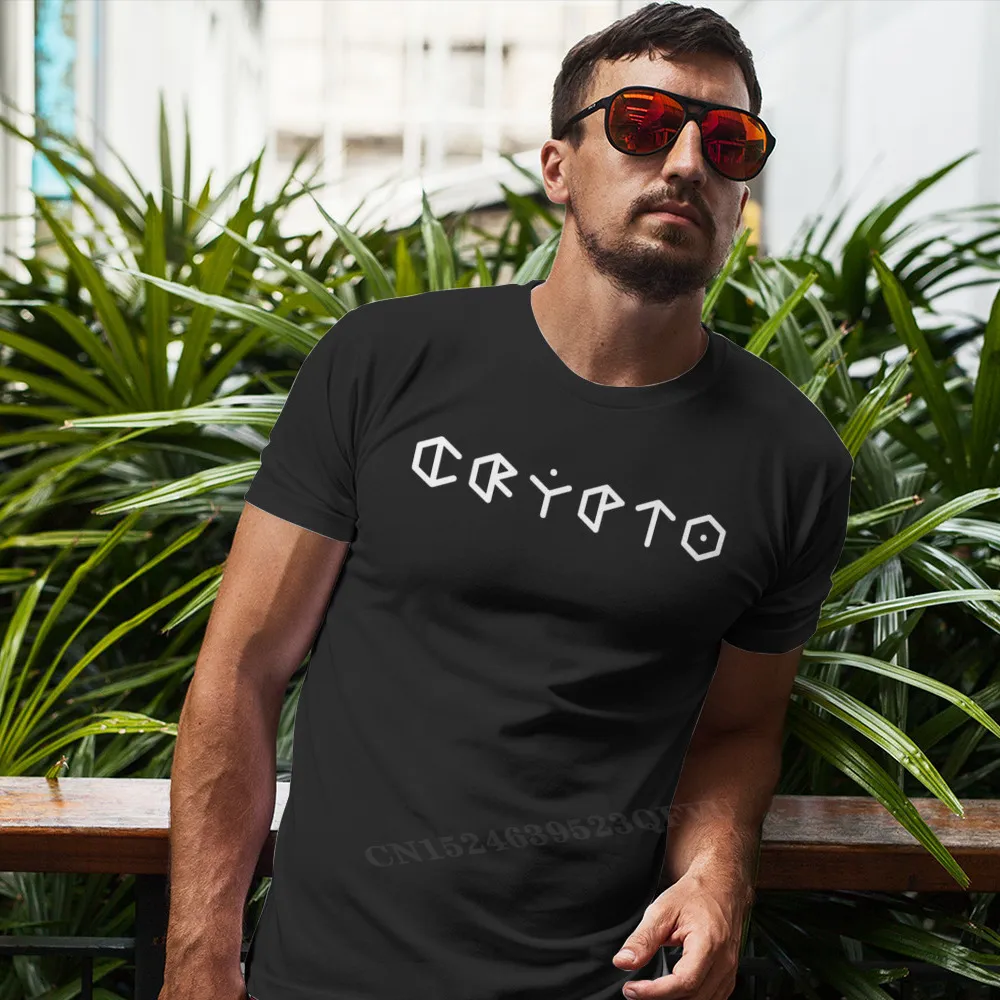 Bitcoin Cryptocurrency Meme Crypto Currency Men T Shirts Classic Goth Camisas Cotton Men Tshirt Clothing Harajuku Retro TShirt