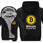 Bitcoin HODL Hoodies Men Cool Coat Thicken Cryptocurrency Sweatshirt Mans Jacket Hoody