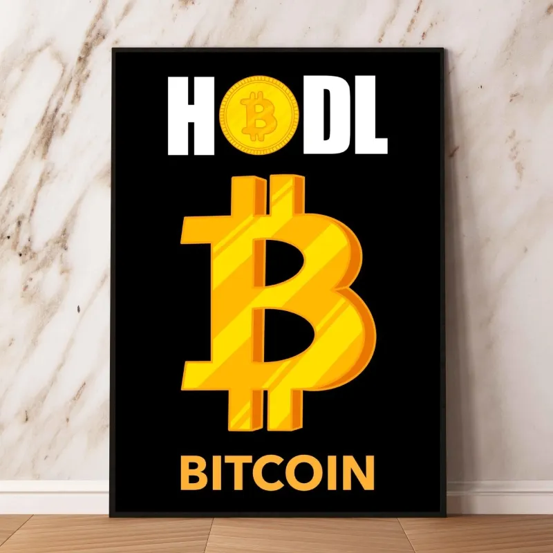 Canvas HD Prints Bitcoin B Symbol trader Poster Home Decorative Friends Gifts Modular Painting Kid Action Figures