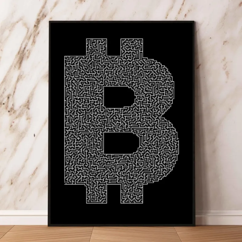 Canvas HD Prints Bitcoin B Symbol trader Poster Home Decorative Friends Gifts Modular Painting Kid Action Figures