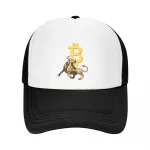 Classic Bitcoin Bull Trucker Hat Men Women Custom Adjustable Unisex BTC Crypto Currency Baseball Cap Spring