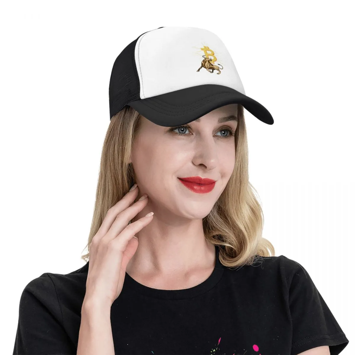 Classic Bitcoin Bull Trucker Hat Men Women Custom Adjustable Unisex BTC Crypto Currency Baseball Cap Spring