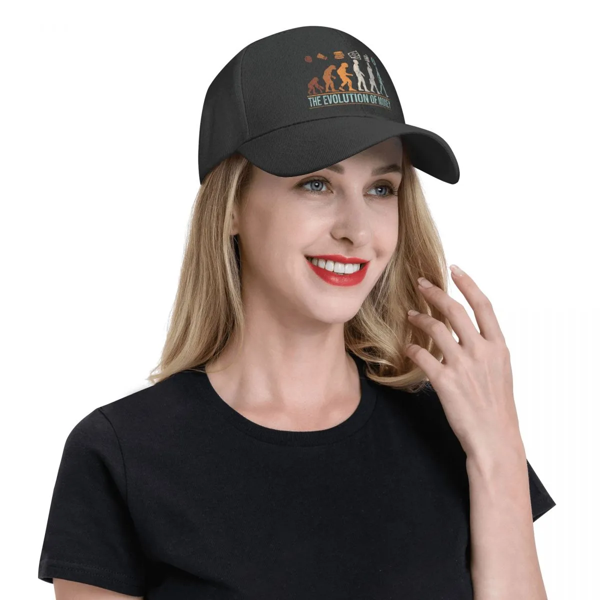 Classic Evolution Of Money Bitcoin Baseball Cap Men Women Breathable BTC Crypto Coins Dad Hat Sun Protection