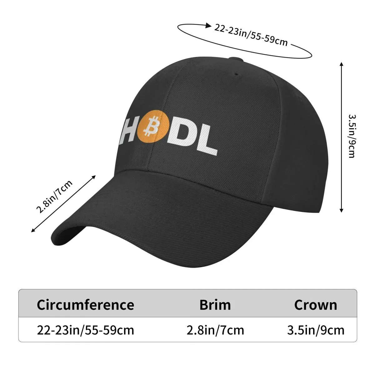 Classic Hodl Bitcoin Blockchain Baseball Cap for Women Men Breathable BTC Crypto Coins Dad Hat Outdoor