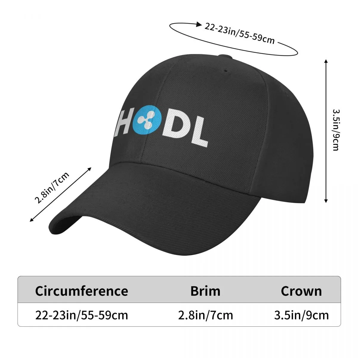 Classic Ripple XRP HODL Crypto To The Moon Baseball Cap Adjustable Adult Bitcoin Dad Hat Spring Snapback Hats Trucker Caps