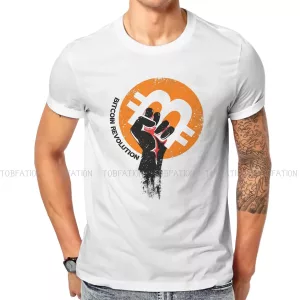 Crypto Black TShirt For Men Bitcoin Cryptocurrency Miners Meme Clothing Fashion Polyester T Shirt Homme Printed