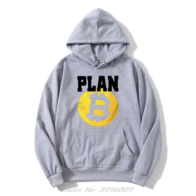 Crypto Cryptocurrency Bitcoin Plan B Hoodie Classic Men Unisex Oversize Sweatshirts Zip Up Pullover Hooded Jacket