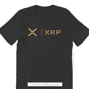 Cryptocurrency Crypto Miner XRP RIPPLE NEW GOLD SIDE BY SIDE Tshirt Harajuku Punk Men s Tshirts 1