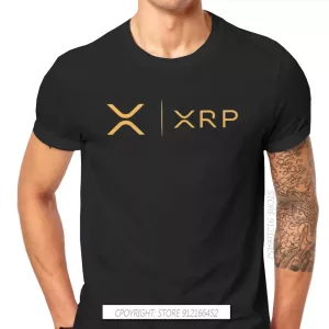 Cryptocurrency Crypto Miner XRP RIPPLE NEW GOLD SIDE BY SIDE Tshirt Harajuku Punk Men s Tshirts