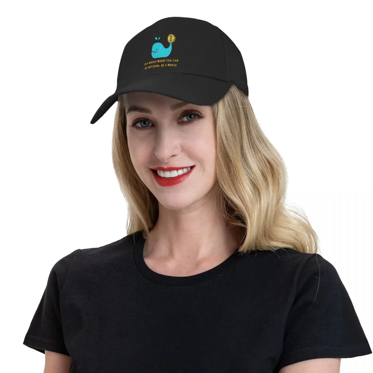 Custom Crypto Bitcoin Gold Whale Baseball Cap Sports Men Women's Adjustable BTC Cryptocurrency Coins Dad Hat Spring