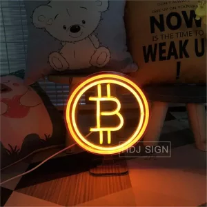 Custom Neon Sign Bitcoin Led Signs Funny Wall Decor for Bedroom Home Bar Cafe Store Game