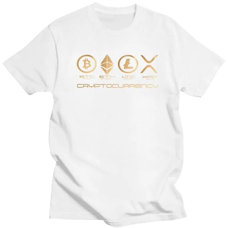 Funny Ripple XRP T Shirts Men Short Sleeve Bitcoin Crypto Cryptocurrency T-shirt Streetwear Tee Tops Pure Cotton Tshirt Merch