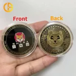 Gold Black Plating Coin Shib Dogecoin Bro Btc Cryptocurrency Collectible Coins Metal Coin Bitcoin Souvenirs Gift 1 Real New Year