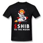 High Quality Men Shib T-Shirt $Shib To The Moon Shiba Inu Coin Shiba Token Shiba Crypto Pure Cotton Shirt Tees Harajuku TShirt