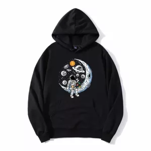 Male Bitcoin Crypto BTC To The Moon Hoodie Astronaut Cryptocurrency Pullover Sweatshirts Cotton Unisex Coat Harajuku 1