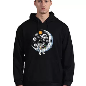 Male Bitcoin Crypto BTC To The Moon Hoodie Astronaut Cryptocurrency Pullover Sweatshirts Cotton Unisex Coat Harajuku