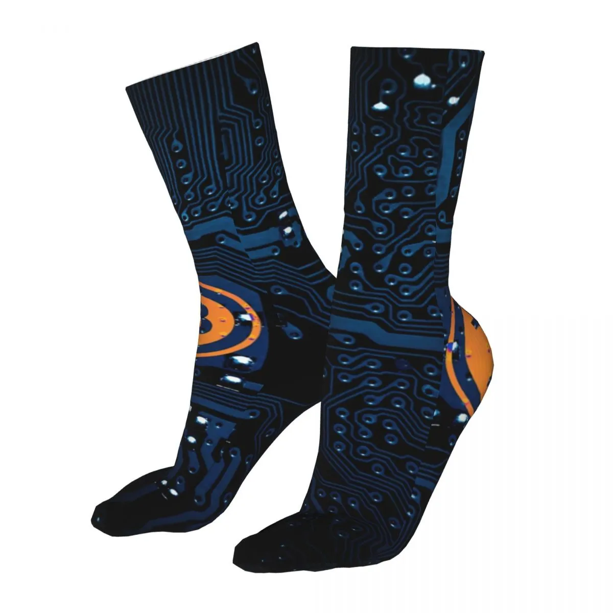 Men Cycling Bitcoin BTC Crypto Coin Socks Cotton Compression Women Socks