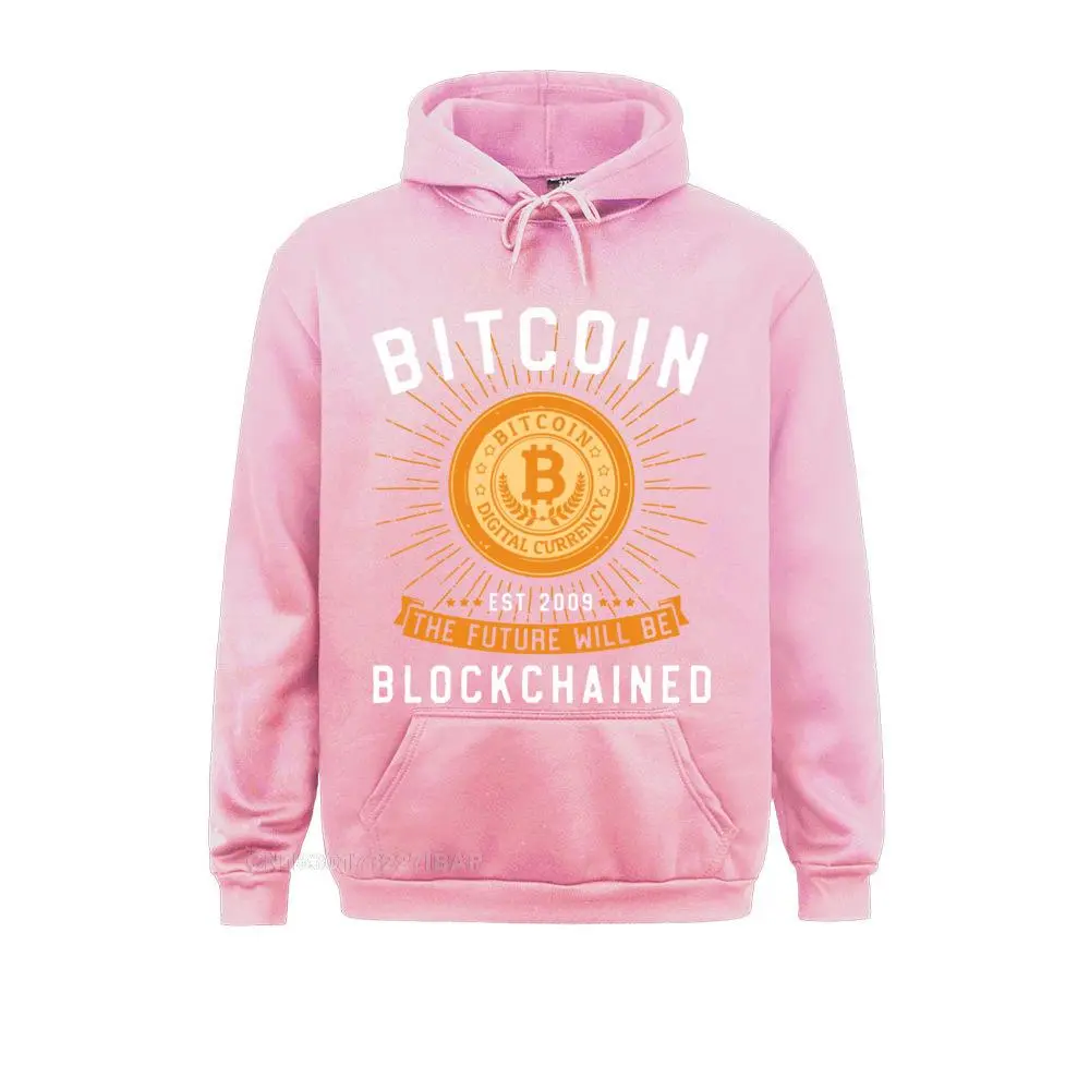 Men Normal Harajuku Hoodies Bitcoin The Future Will Be Blockchained Cotton Fashionable Mens Clothes