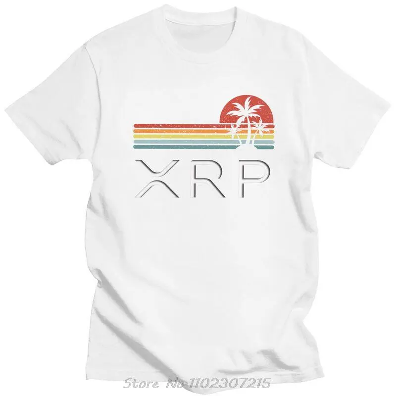 Novelty Ripple XRP Retirement Plan T Shirt Men Short Sleeve 100% Cotton T-shirt Graphic Bitcoin Crypto Tee Top Streetwear Tshirt