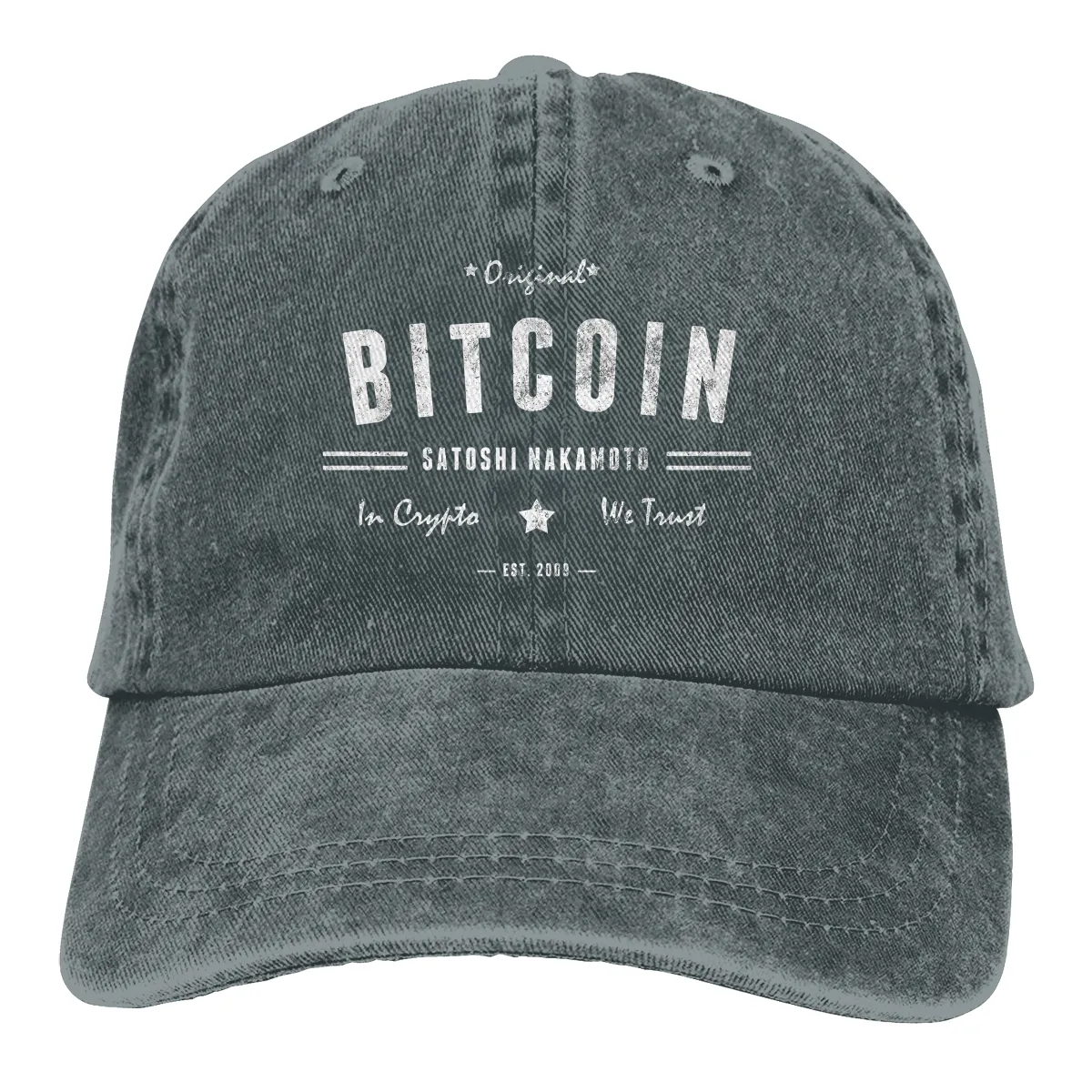 Original Satoshi BTC Crypto Baseball Caps Peaked Cap Bitcoin Cryptocurrency Miners Meme Sun Shade Hats for Men