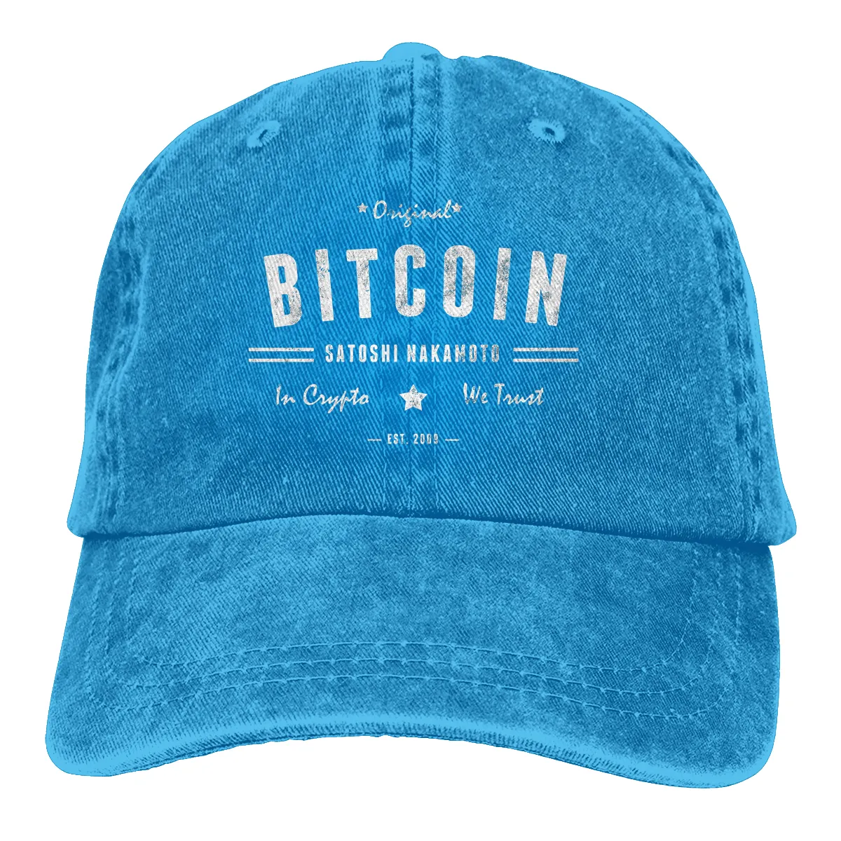 Original Satoshi BTC Crypto Baseball Caps Peaked Cap Bitcoin Cryptocurrency Miners Meme Sun Shade Hats for Men