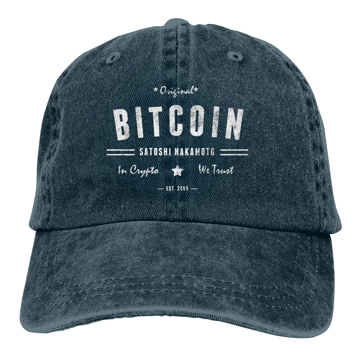 Original Satoshi BTC Crypto Baseball Caps Peaked Cap Bitcoin Cryptocurrency Miners Meme Sun Shade Hats for Men