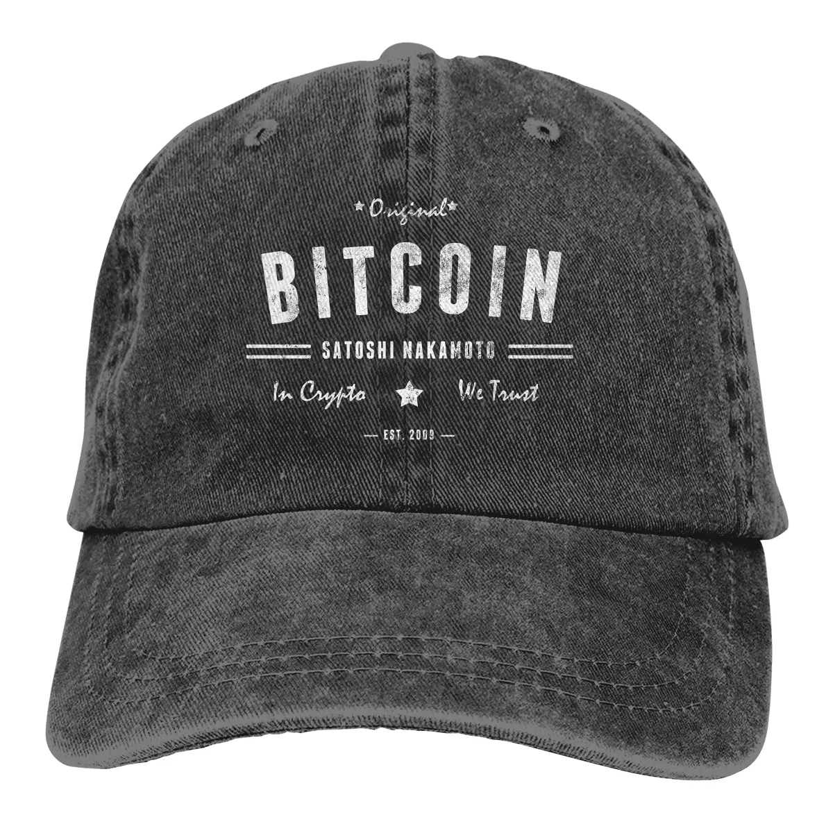 Original Satoshi BTC Crypto Baseball Caps Peaked Cap Bitcoin Cryptocurrency Miners Meme Sun Shade Hats for Men