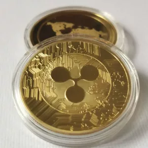 Plated Ripple Coin XRP CRYPTO Commemorative Ripple XRP Collectors Coin Craft Souvenirs Gift