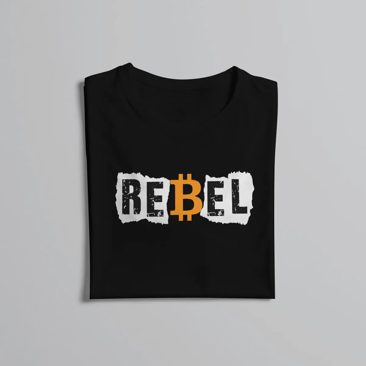 Rebel Man's TShirt Bitcoin Crypto O Neck Short Sleeve Polyester T Shirt Funny Birthday Gifts