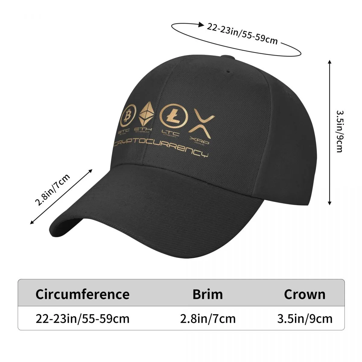 Ripple XRP Baseball Cap for Women Men Adjustable Bitcoin Crypto Cryptocurrency Dad Hat Sun Protection Snapback Hats Trucker Caps