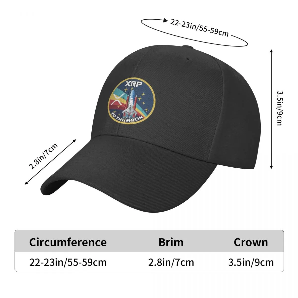Ripple XRP Cryptocurrency Baseball Cap Men Women Adjustable Unisex Bitcoin Crypto Dad Hat Spring Snapback Hats Summer Caps