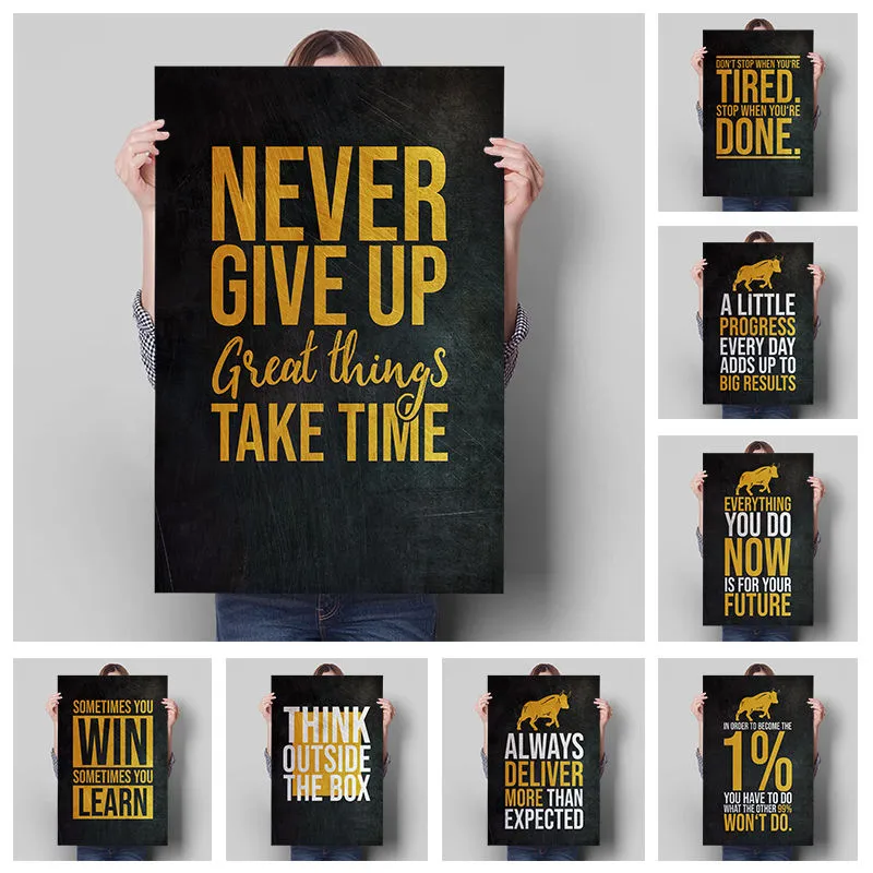 Stock Trading Buy The Fear Sell Greed Motivational Quote Canvas Painting Best Traders Posters Prints Wall Art Picture Home Decor