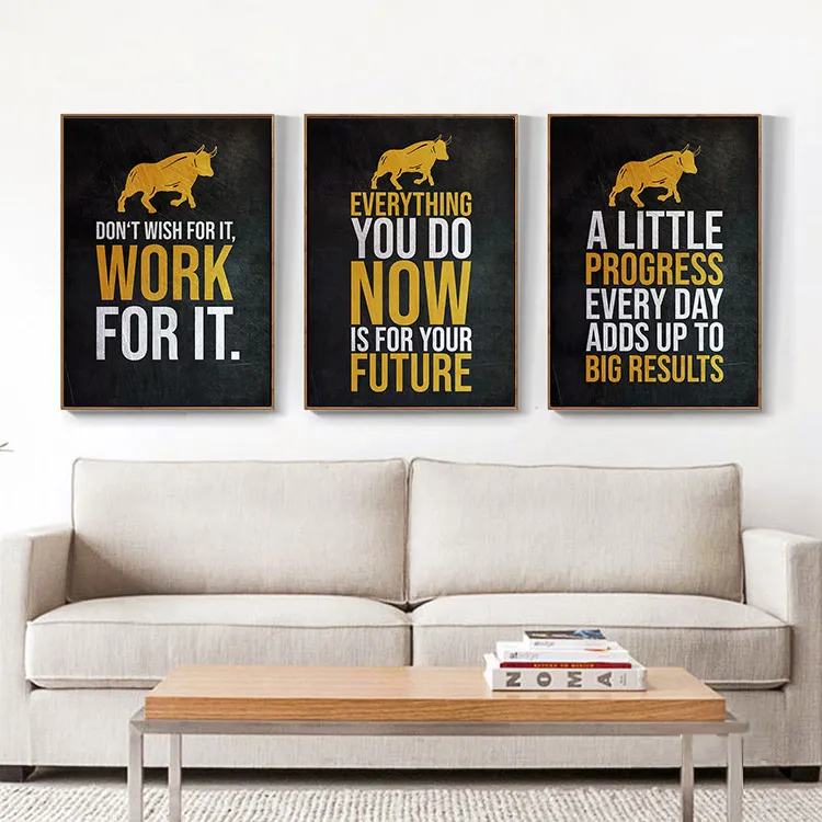 Stock Trading Buy The Fear Sell Greed Motivational Quote Canvas Painting Best Traders Wall Art Picture Prints Home Decor Posters