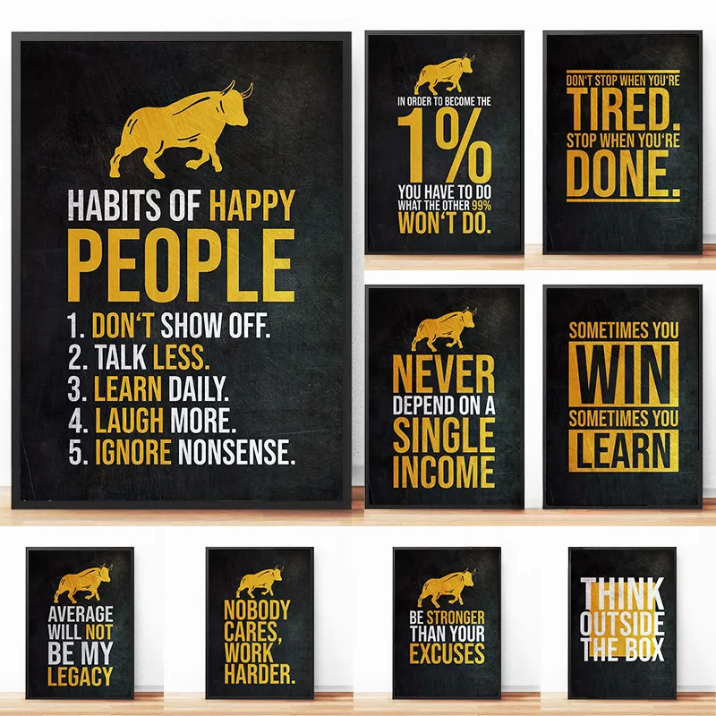 Stock Trading Buy The Fear Sell Greed Motivational Quote Canvas Painting Best Traders Wall Art Picture Prints Home Decor Posters