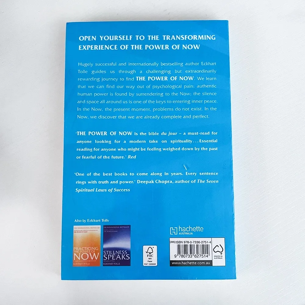 The Power of Now by Eckhart Tolle A Guide to Spiritual Enlightenment English book Youth inspiring success motivation books