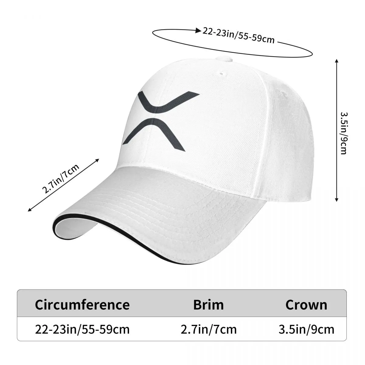 XRP Crypto Logo Stocks Investor Cap Baseball Cap beach hat golf hat Men caps Women's