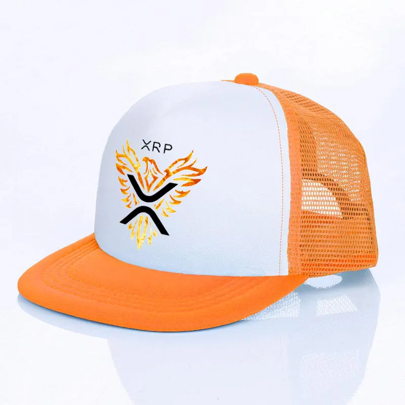 XRP Ripple Cryptocurrency Crypto Baseball Cap Bitcoin Coin Bank Eagle Wing Mesh Snapback Hats Astronaut Moon XRP Bill Hat YF171