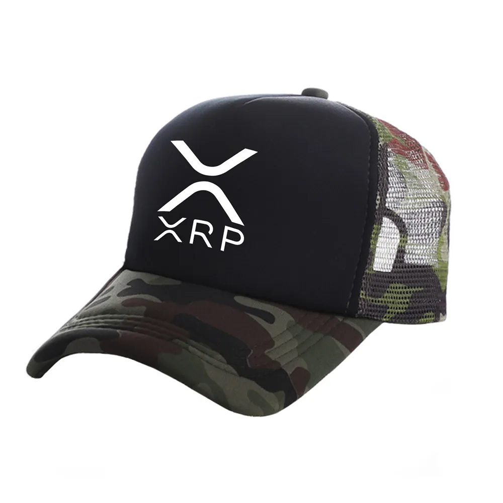 XRP Ripple Trucker Caps Men Cryptocurrency Crypto Hat Baseball Cap Cool Summer Unisex Mesh Net Caps MZ-300